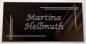 Preview: Namensschild Alu elox. mit persönlicher Gravur 100x50mm
