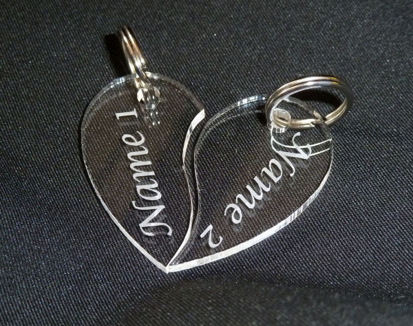 Acrylherzanhänger geteilt 2
